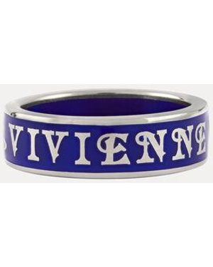 Vivienne Westwood Conduit Street Ring Enamel - Blue