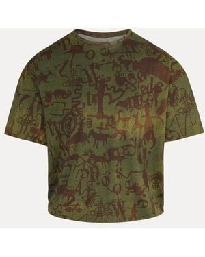 Vivienne Westwood Oversized Box T-Shirt Printed Co Jersey - Green