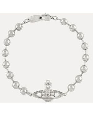 Vivienne Westwood Thames Mini Bas Relief Bracelet Cubic Zirconia - Natural