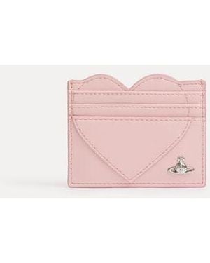 Vivienne Westwood Heart Card Holder Pu Smooth - Pink