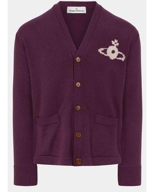 Vivienne Westwood Alex Cardigan Wool - Purple