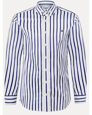 Vivienne Westwood Two Button Krall Shirt Satin Stripe Cotton - Blue