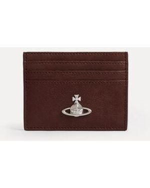 Vivienne Westwood Flat Card Holder Supple Leather - Brown