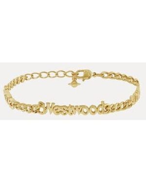 Vivienne Westwood Millicent Bracelet Brass - White