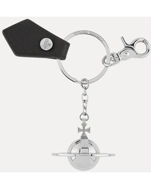 Vivienne Westwood 3D Orb Keyring Metal - White