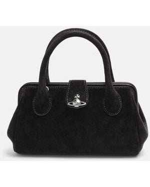 Vivienne Westwood Pamela Small Handbag Suede Leather - Black