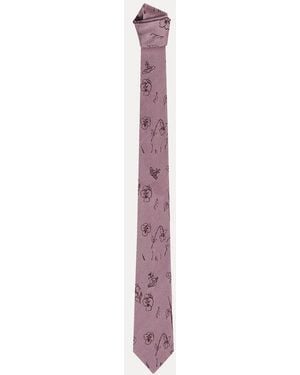 Vivienne Westwood Tie 7Cm Flower & Orb - Pink