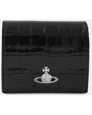 Vivienne Westwood Billfold Emboss Croc Leather - Black