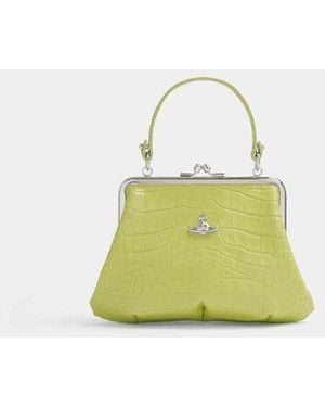 Vivienne Westwood Granny Frame Purse Emboss Croc Leather - Yellow
