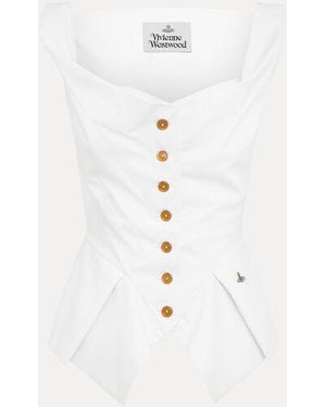 Vivienne Westwood Monday Vest Compact Poplin - White
