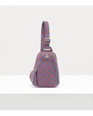 Vivienne Westwood Sling Bag Polyurethane / Polyester / Cotton Blue-orange-tartan - Purple