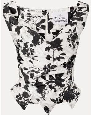 Vivienne Westwood Sunday Top Printed Poplin - White
