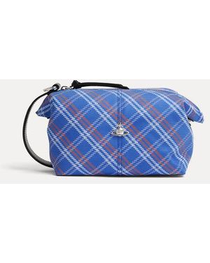 Vivienne Westwood Wash Bag Stuart Check - Blue