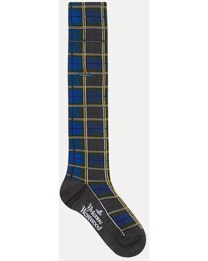 Vivienne Westwood High Sock Tartan - Blue