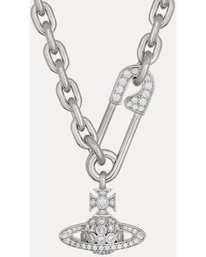 Vivienne Westwood Lucrece Large Necklace Cubic Zirconia - White