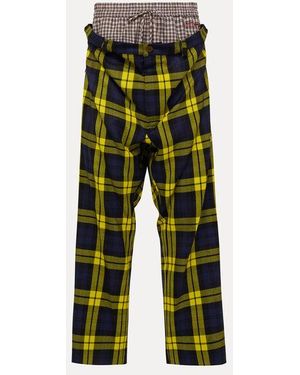 Vivienne Westwood Builder Trousers Moonshine Tartan - Green