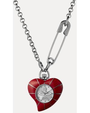 Vivienne Westwood Heart Pendant Watch Stainless Steel - White