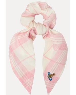 Vivienne Westwood Large Scrunchie Coquette Check - Pink