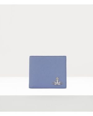 Vivienne Westwood Man. Billfold Wallet Faux Leather - Blue