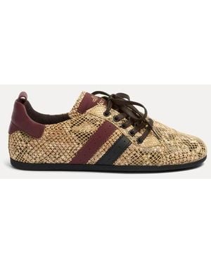 Vivienne Westwood Drunken Trainer Snake-Effect Leather - Brown