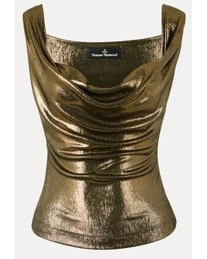 Vivienne Westwood Anna Top Metallic Jersey - Green