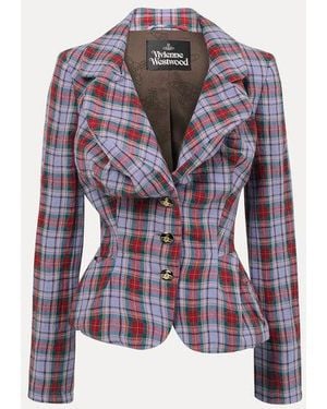Vivienne Westwood Drunken Jacket Louth Tartan - Purple