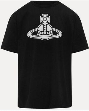 Vivienne Westwood Paris Orb Oversized T-Shirt Cotton - Black