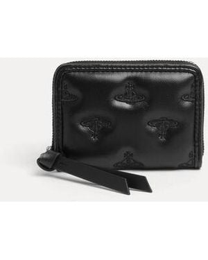 Vivienne Westwood Zip Coin Case Multi Orb Soft Pu - Black