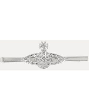 Vivienne Westwood Mini Bas Relief Tie Clip Brass - Natural