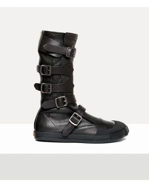 Vivienne Westwood Animal Pirate Boot Washed/Veget Tanned - Black