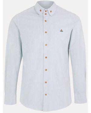 Vivienne Westwood Two Button Krall Shirt Classic Oxford Shirt - Blue