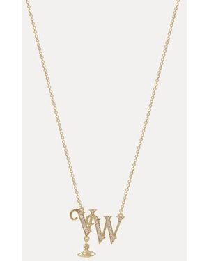Vivienne Westwood Vw Pendant Necklace - White