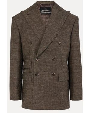 Vivienne Westwood Double Breasted Niesen Jacket Hemp-Wool Drill - Brown