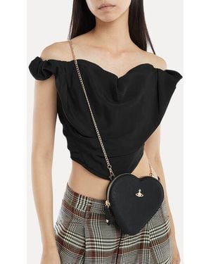 Vivienne Westwood New Heart Crossbody Faux Leather - Black