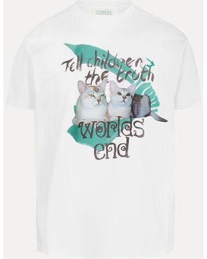 Vivienne Westwood Worlds End Classic Truth T-Shirt Organic Jersey - Blue
