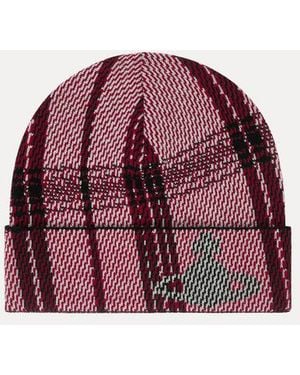 Vivienne Westwood Tartan Beanie Bi Tartan - Red