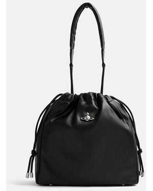 Vivienne Westwood Hilary Bucket Bag Faux Leather - Black