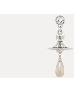 Vivienne Westwood Pearl Drop Single Earring Cubic Zirconia Pearls - Natural