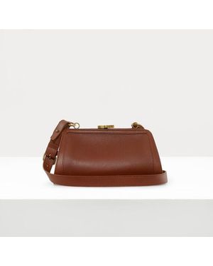 Vivienne Westwood Ascot Frame Bag Aniline Leather - Brown