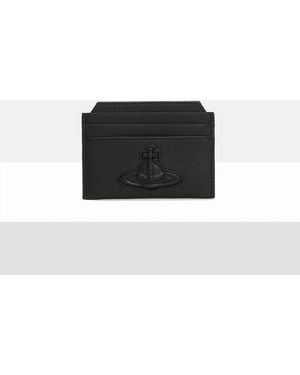 Vivienne Westwood Slim Card Holder Smooth Leather Injected Orb - White