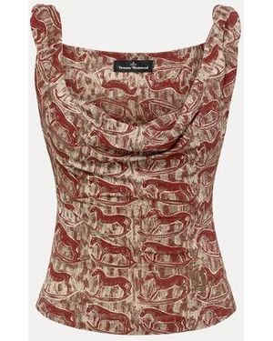 Vivienne Westwood Anna Top Print Fluid Jersey - Brown