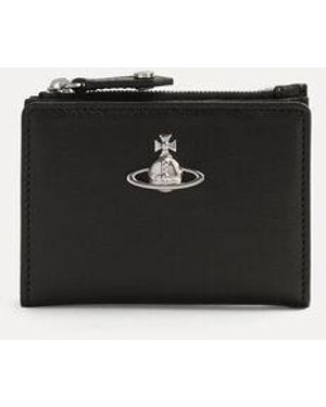 Vivienne Westwood Slim Flap Card Holder Supple Leather - Black