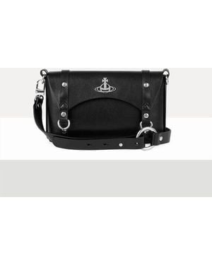 Vivienne Westwood Kimmy Crossbody Shiny Veget Tanned - Black