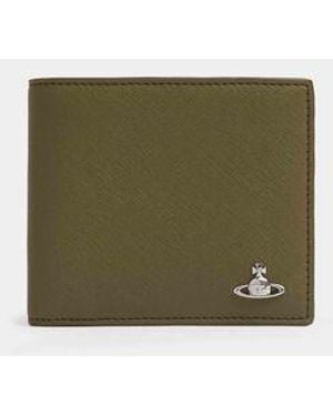 Vivienne Westwood Billfold Wallet Faux Leather - Green