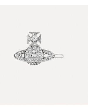 Vivienne Westwood Corinne Hair Clip Cubic Zirconia - White