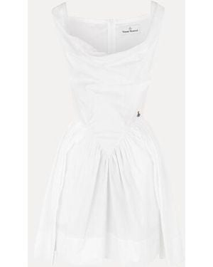 Vivienne Westwood Mini Sunday Dress Compact Poplin - White