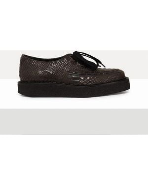 Vivienne Westwood Hatton Derby Shoe Snake-Effect Leather - Black