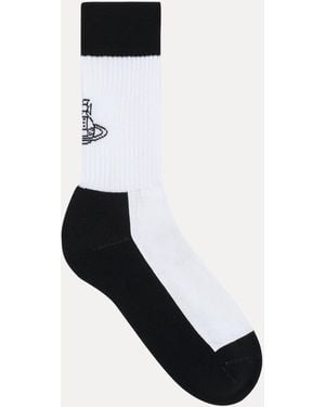 Vivienne Westwood Sporty Sock Cotton / Nylon / Elastane White 6-8 Unisex - Black