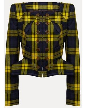 Vivienne Westwood Cosmopolitan Jacket Moonshine Tartan - Black