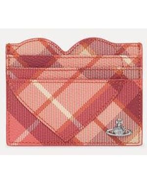 Vivienne Westwood Heart Card Holder Buccia D'Arancia - Pink